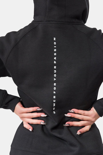 STING Womens Ultra Cropped Hoodie Black